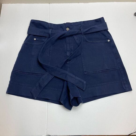 Ted Baker London Daniki Self Tie High Waisted Denim Shorts Dark Blue Size 32 - Picture 13 of 13